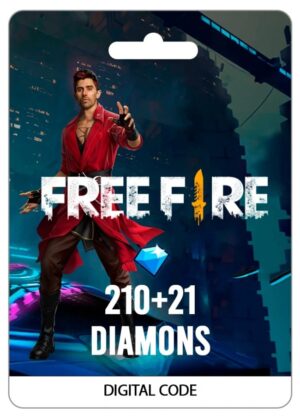 FREE FIRE: 210 DIAMANTES + 21 BONUS DIAMANTES